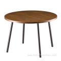 round wood modern coffee table for living room